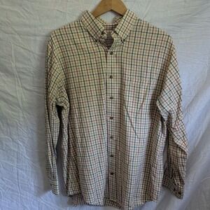 Jacob Miller Cotton Wool Blend Long Sleeve Button Down Shirt Men's L Plaid EUC